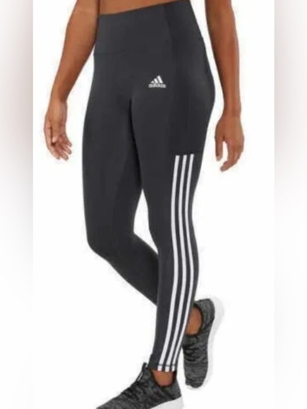 EUC, Adidas Women’s Aero-Ready Pocket leggings, Medium,Black w/white stripes